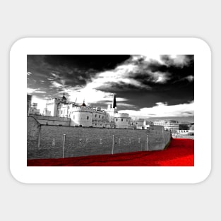 Tower of London Red Poppies UK Sticker